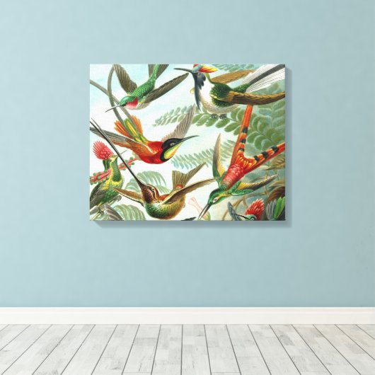 klassiek schilderij van vogel- en wildvogelsoorten canvas afdruk (Insitu (Houten vloer))