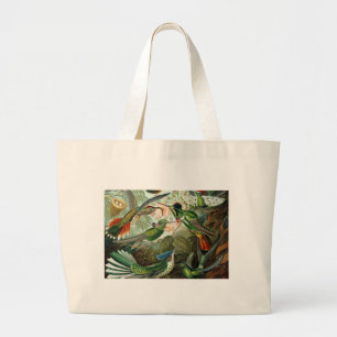 klassiek schilderij van vogel- en wildvogelsoorten grote tote bag