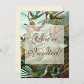 klassiek schilderij van vogel- en wildvogelsoorten kaart (Voorkant / Achterkant)