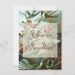 klassiek schilderij van vogel- en wildvogelsoorten kaart