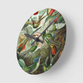 klassiek schilderij van vogel- en wildvogelsoorten ronde klok (Hoek)