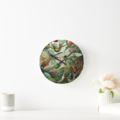 klassiek schilderij van vogel- en wildvogelsoorten ronde klok (Huis)