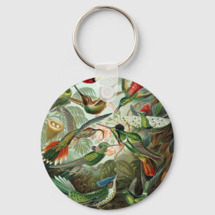 klassiek schilderij van vogel- en wildvogelsoorten sleutelhanger