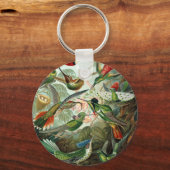 klassiek schilderij van vogel- en wildvogelsoorten sleutelhanger (Voorkant)