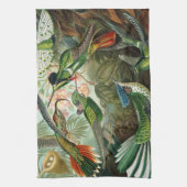 klassiek schilderij van vogel- en wildvogelsoorten theedoek (Verticaal)