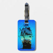 Klassiek schip bagagelabel (Achterkant verticaal)