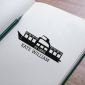 Klassiek schip Custom ex libris Zelfinktende Stempel
