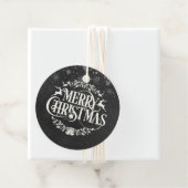 Klassiek schoolbord Kerstmis Sneeuwvlokken Bedankjes Labels (In situ)