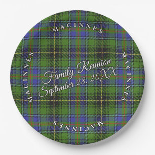 Klassiek Schots Clan MacInnes Tartan Event Papieren Bordje