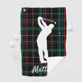 Klassiek Schots patroon "voor hem" Golfhanddoek (Insitu)