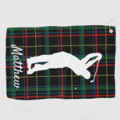 Klassiek Schots patroon "voor hem" Golfhanddoek (Horizontaal)