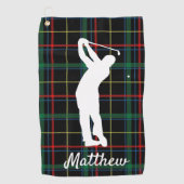 Klassiek Schots patroon "voor hem"  Golfhanddoek (Voorkant)