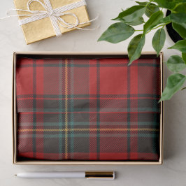 Klassiek Schots Tartan Erfgoed Festive Kerstmis Tissuepapier