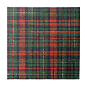 Klassiek Schots Tartan Rood & Groen Schotse Plaid Tegeltje