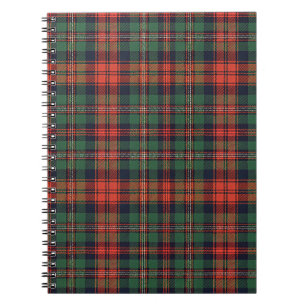Klassiek Schots Tartan Rood & Groen Schotse Ruitpa Notitieboek