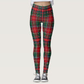 Klassiek Schotse Plaid Kerst Leggings (Voorkant)