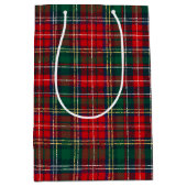 Klassiek Schotse Plaid Kerstmis Medium Cadeauzakje (Voorkant)