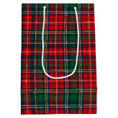 Klassiek Schotse Plaid Kerstmis Medium Cadeauzakje (Achterkant)
