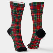 Klassiek Schotse Plaid Kerstmis Sokken (Gebogen)