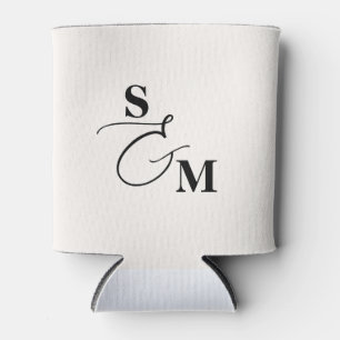 Klassiek Schrift Ampersand Modern Huwelijk Blikjeskoeler