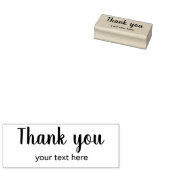 Klassiek Schuingeschreven Dank Je Bericht Rubberstempel (Gestempeld)
