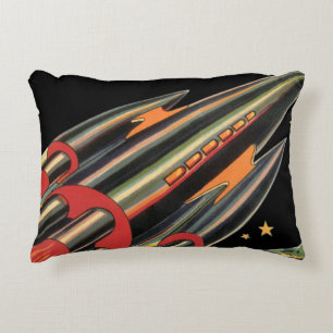 Klassiek Sciencefiction Ruimteschip van Space Star Accent Kussen