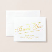 Klassiek script bedankt Folie voor bruiloft foto's Folie Kaarten (Voorkant met envelop)