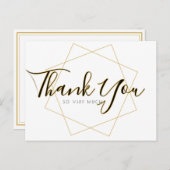 Klassiek script bedankt kaart (Voorkant / Achterkant)
