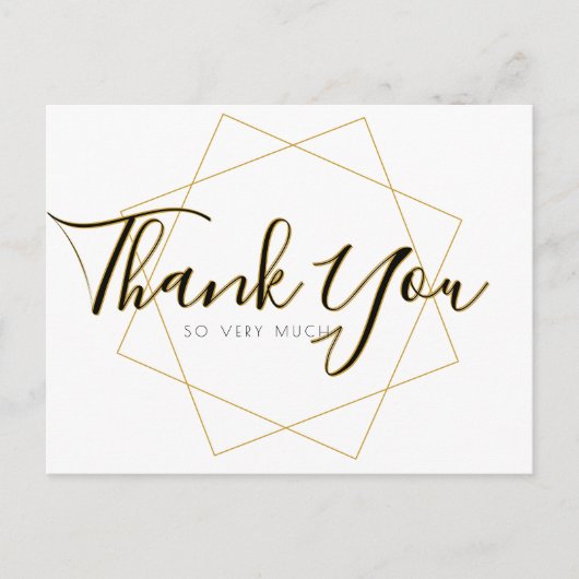 Klassiek script bedankt kaart (Voorkant)