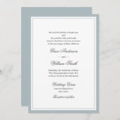 Klassiek script Beide ouders bruiloft uitnodiging (Voorkant / Achterkant)