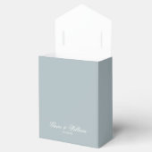 Klassiek Script Blauw Bruiloft Dank u Favor Box Bedankdoosjes (Geopend)