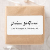 Klassiek Script Creative Plain Black & White Etiket (Insitu)