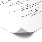 Klassiek script De Bar Bruiloft Dranken Menu Bord Poster (Hoek)