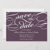 Klassiek script de datum opslaan | Blackberry Save The Date (Voorkant)