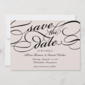 Klassiek script de datum opslaan | Cameo Blush Save The Date (Voorkant)