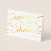 Klassiek script de datum opslaan folie kaarten (Voorkant)