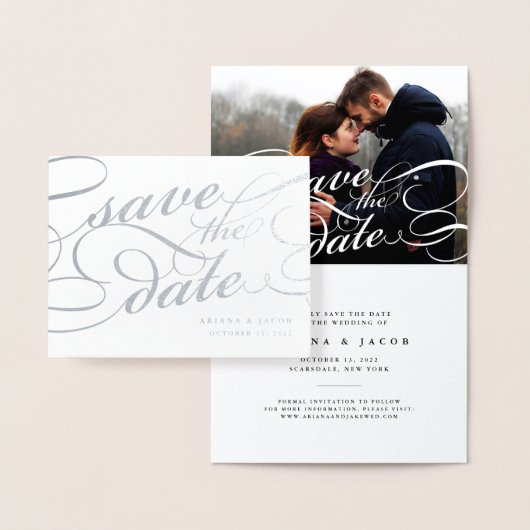 Klassiek script de datum opslaan folie kaarten (Display)