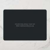 Klassiek script de datum opslaan folie uitnodiging (Achterkant)