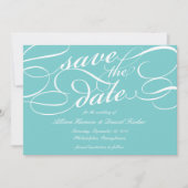 Klassiek script de datum opslaan | Robin's Egg Save The Date (Voorkant)