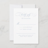 Klassiek Script Elegance Bruiloft RSVP Kaartje (Voorkant)