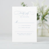 Klassiek Script Elegance Bruiloft RSVP Kaartje (Staand voorkant)