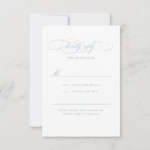 Klassiek Script Elegance Bruiloft RSVP Kaartje