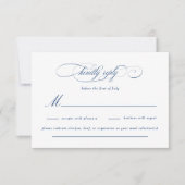 Klassiek Script Elegance Bruiloft RSVP Kaartje (Voorkant)