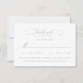 Klassiek Script Elegance Bruiloft RSVP Kaartje (Voorkant)