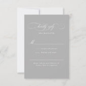 Klassiek Script Elegance Bruiloft RSVP Kaartje (Voorkant)