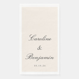 Klassiek Script Elegant Bruiloft Aangepaste Naam I Servet