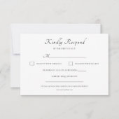 Klassiek script Elegant Modern Wedding RSVP Kaartje (Voorkant)