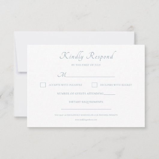Klassiek script Elegant Modern Wedding RSVP Kaartje (Voorkant)