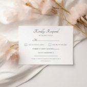 Klassiek script Elegant Modern Wedding RSVP Kaartje