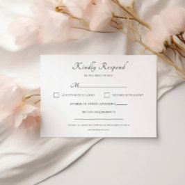 Klassiek script Elegant Modern Wedding RSVP Kaartje